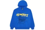 Spider Brand Printed TC Blue Hoodie