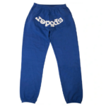 Spider Brand Logo Print Blue Sweatpant