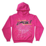 Spider Brand Black Printed Pink Hoodie