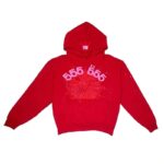 Spider Brand 555 Printed Red Men WW Hoodie