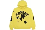 Gold Web With Beluga Logo Sp5der Hoodie