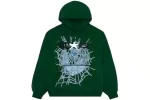 Hunter Green Web With Sp5der Logo Hoodie