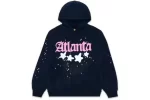 Navy Atlanta With Sp5der Logo Hoodie