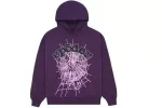 Purple Web With Sp5der Logo Hoodie