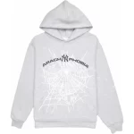 Arach NY Phobia With Sp5der Logo Grey Hoodie